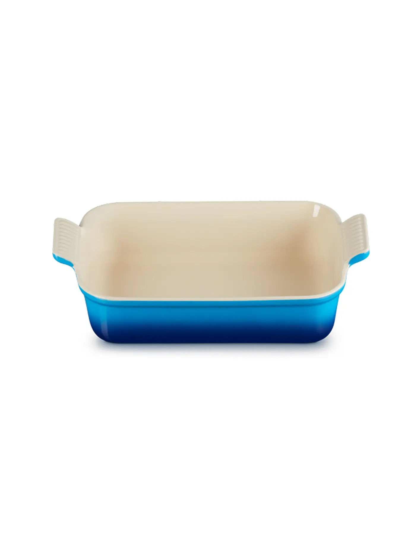 LE CREUSET | Rechteckige Auflaufform Tradition aus Steinzeug 26x19cm Meringue | blau